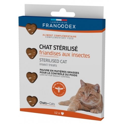 Francodex Pochout. Protein-Insect pro kastr.kočky 12ks