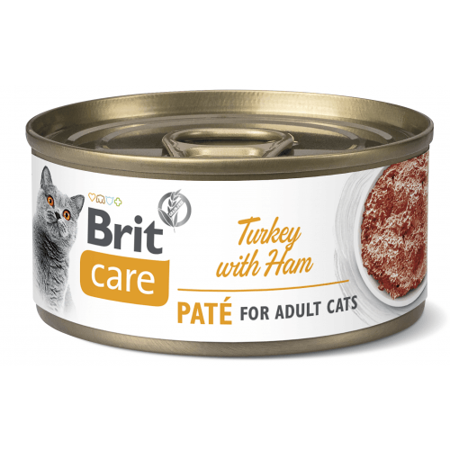 Brit Care Cat konz Paté Turkey&Ham 70g (při odběru min. 24 ks)