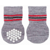 Protiskluzové šedé ponožky, 2 ks pro psy XXS-XS (jorkšír)