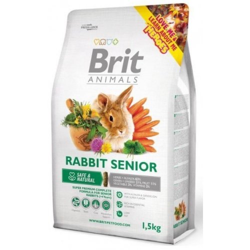 Brit Animals Rabbit Senior Complete 1,5kg (min. odběr 6 ks)