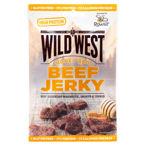 Wild West Beef Jerky Honey BBQ 400g - display