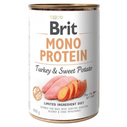Brit Dog konz Mono Protein Turkey & Sweet Potato 400g (min. odběr 12 ks)