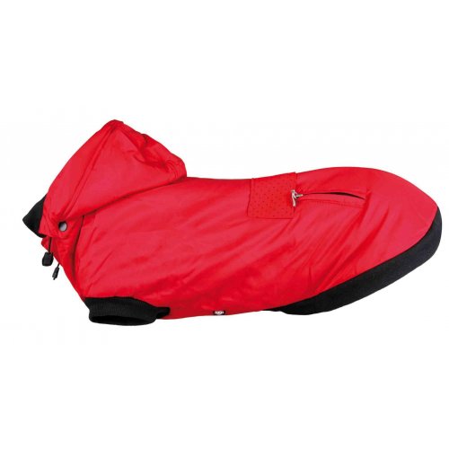 Červená vesta PALERMO s odepínací kapucí XS 27 cm - DOPRODEJ