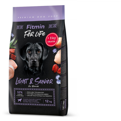 Fitmin For Life DOG Light & Senior All Breeds 12 kg + 1 kg ZDARMA