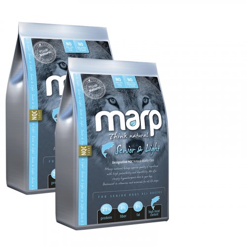 2x Marp Natural Senior & Light - s bílou rybou 12kg
