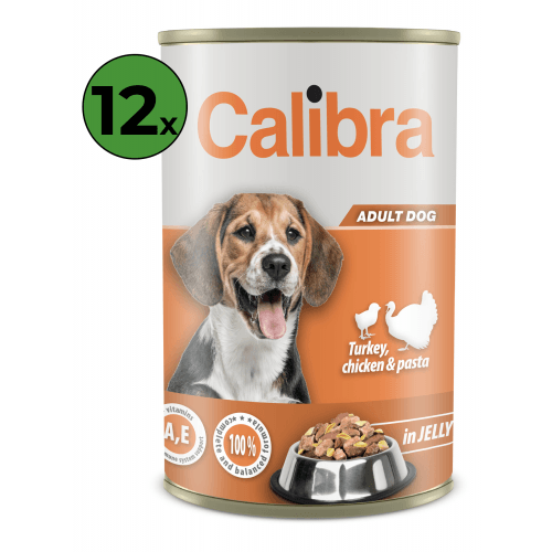 Calibra Dog konz.Turk,chick&pasta in jelly 12 x 1240g NEW