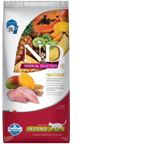 N&D TROPICAL SELECTION CAT Neutered Chicken 10kg