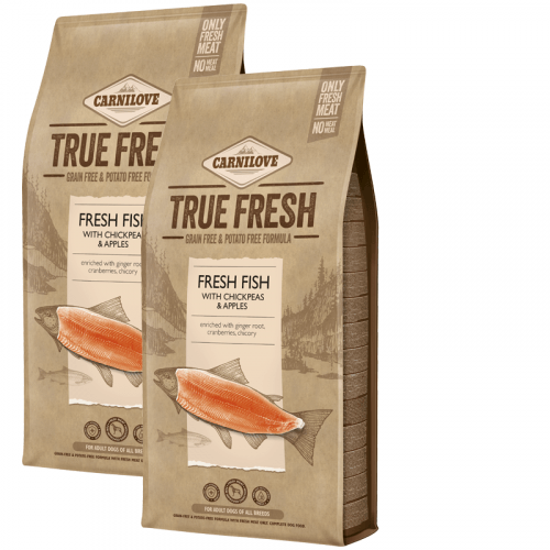 2x Carnilove TRUE FRESH FISH for Adult dogs 11,4 kg