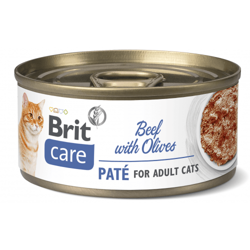 Brit Care Cat konz  Paté Beef&Olives 70g (při odběru min. 24 ks)