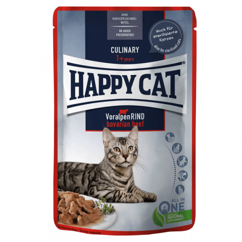 Happy Cat Pouches - Meat in Sauce Culinary Voralpen-Rind 85 g