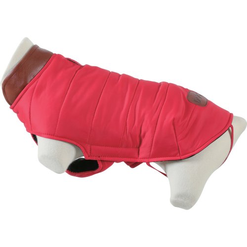 Obleček prošívaná bunda pro psy LONDON červená 35cm Zolux
