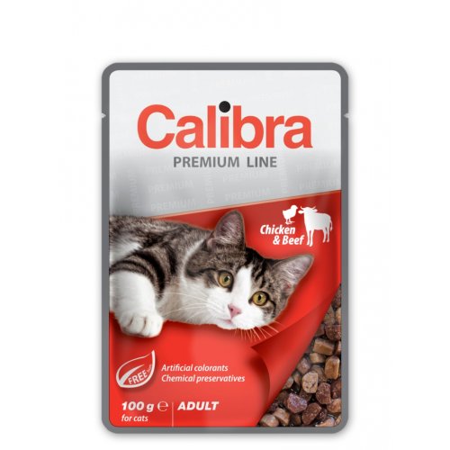 Calibra Cat  kapsa Premium Adult Chicken & Beef 100g (min. odběr 24 ks)