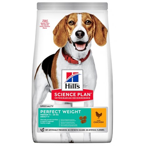 ZACHRAŇ Hill's Can.Dry SP Perf.Weight Adult Medium Chicken 12kg (expirace 06/24)