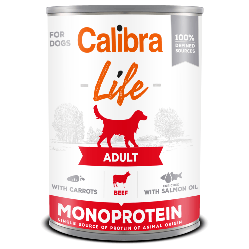 Calibra Dog Life konz. Adult Beef with carrots 400 g