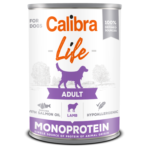 Calibra Dog Life konz. Adult Lamb 400 g (min. odběr 12 ks)