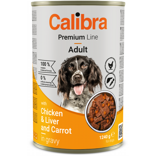 Calibra Dog Premium konz. with Chicken & Liver 1240g (při odběru min. 12 ks)