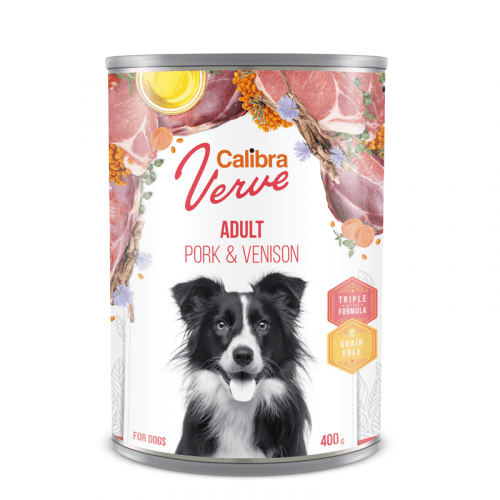 Calibra Dog Verve konz. GF Adult Pork & Venison 400 g (min. odběr 24 ks)