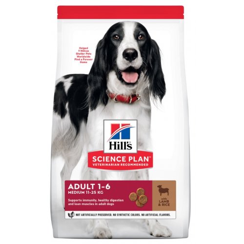 Hill's Science Plan pytel pro dospělé střední psy s jehněčím a rýží 18 kg
