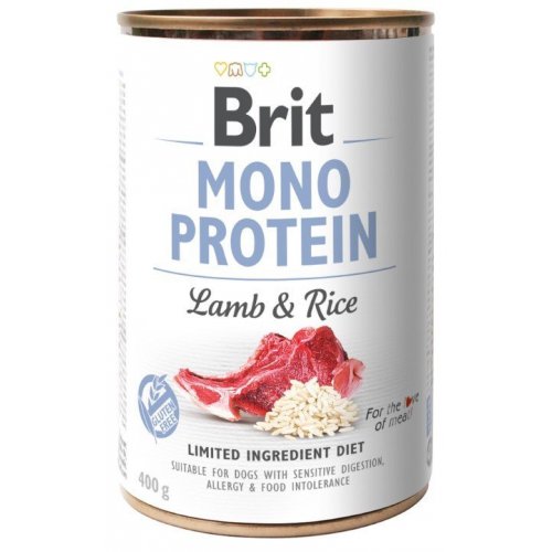 Brit Dog konz Mono Protein Lamb & Brown Rice 400g (min. odběr 24 ks)