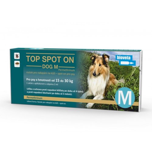 Top spot on Dog M 1x2ml BIOVETA (15 - 30kg)