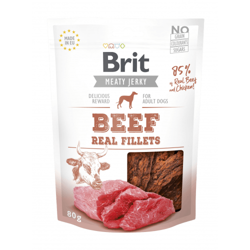 Brit Jerky Beef Fillets 200g (min. odběr 8 ks)