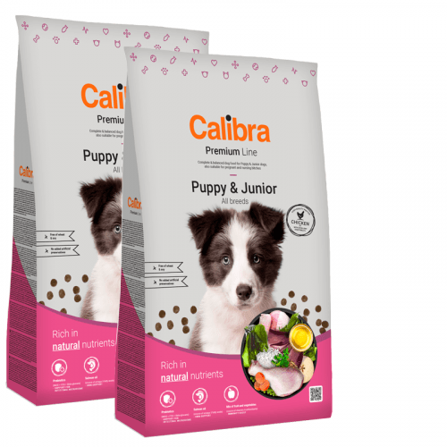 2x Calibra Dog Premium Line Puppy & Junior 12 kg NEW